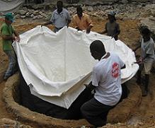 Building a cistern in Haiti